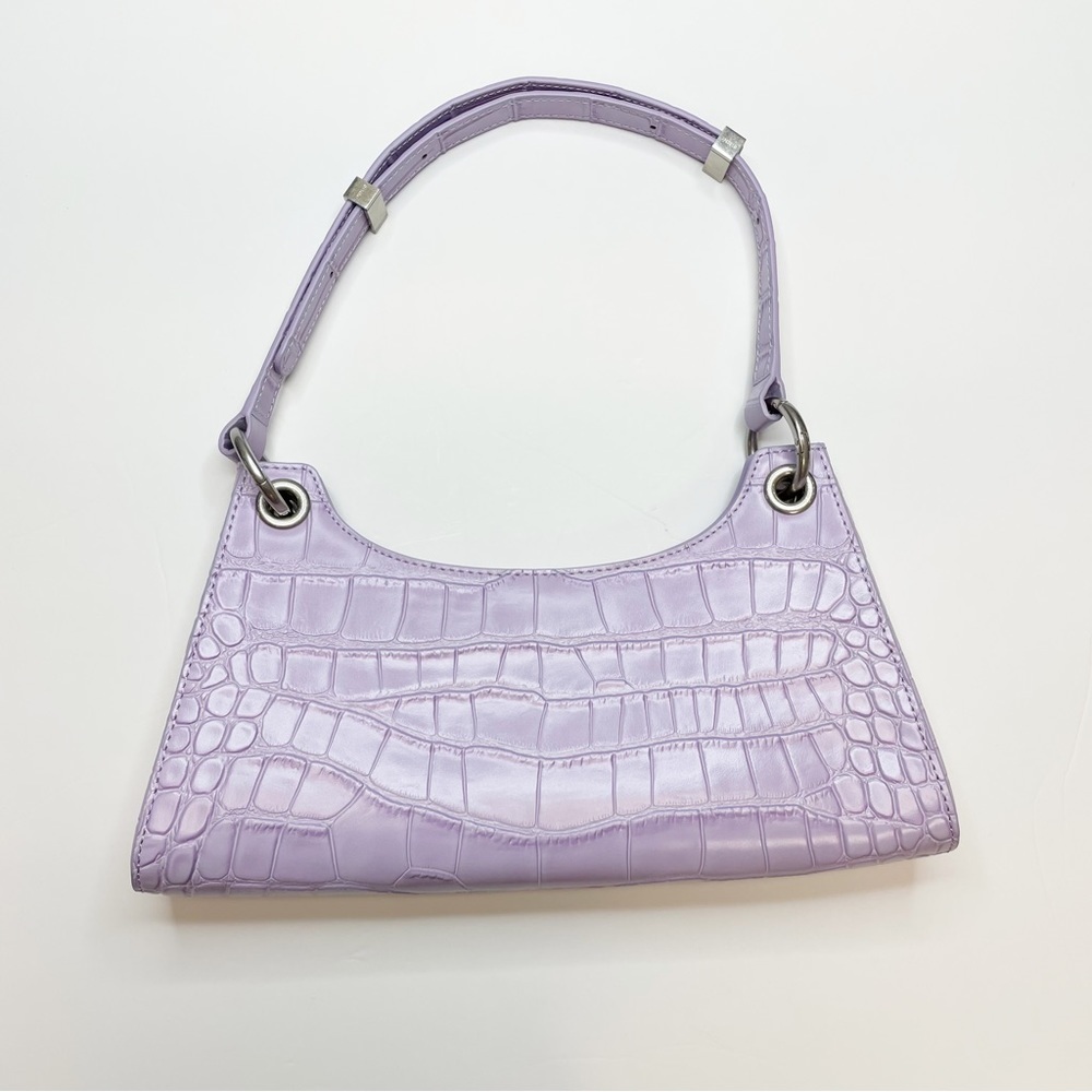 APEDE MOD Purple Croc Froggy Bag Silver Metal - Picture 8 of 9